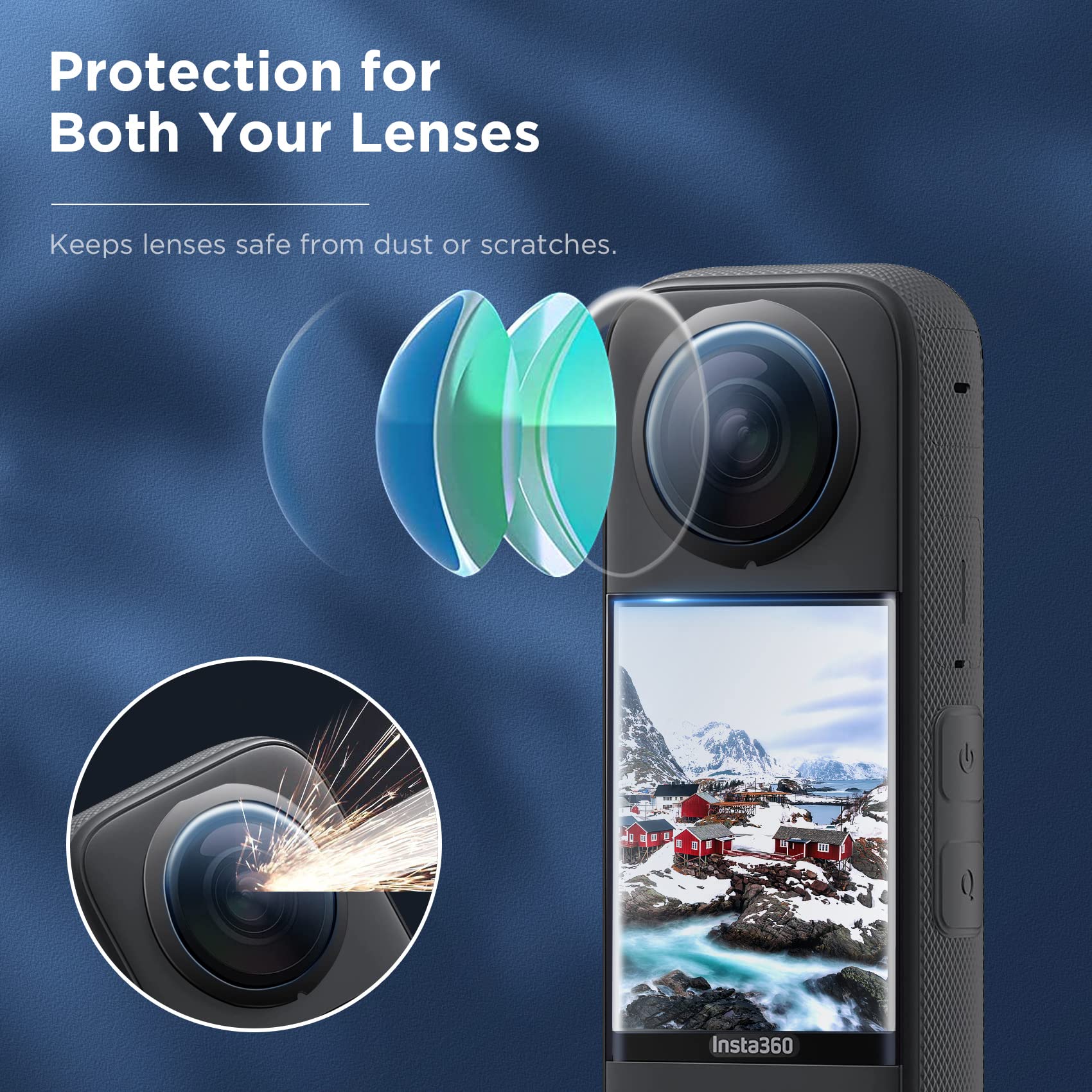 Protezione dell'obiettivo per  - Insta360 Camera X3 recensione e prezzo